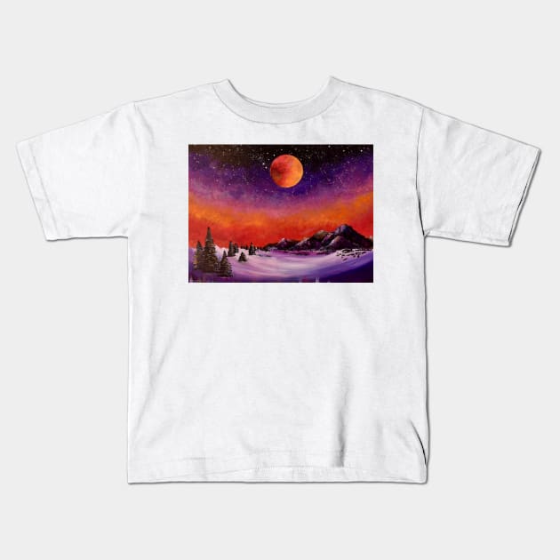 Winters Fire Kids T-Shirt by Deborah Malcolm